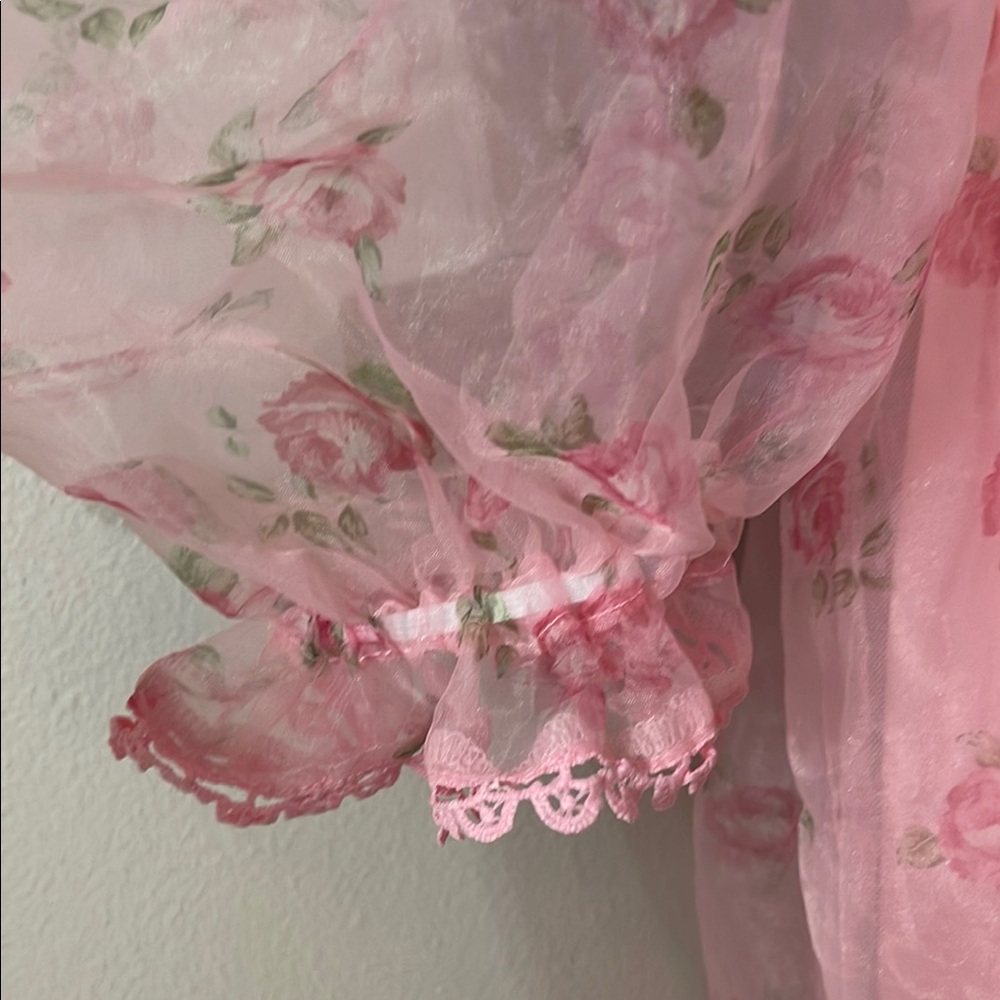 AMABLE babydoll Pink Floral Mini Dress - Picture 4 of 6